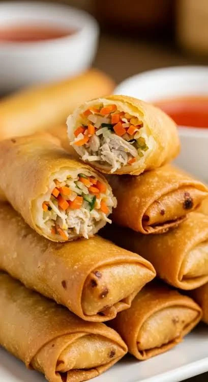 Nems au poulet fumé